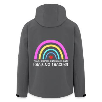 Grundschullehrer Lesen Vorschule Grundschule - Recycelte Männer Softshell-Jacke von Stanley/Stella - Anthrazit - Hinten - AI Model Male 185 light (185cm)