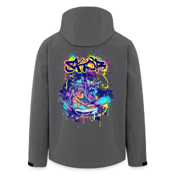 Skater SK8 - Veste softshell homme en polyester recyclé Stanley/Stella - charbon - Dos - AI Model Male 185 light (185cm)