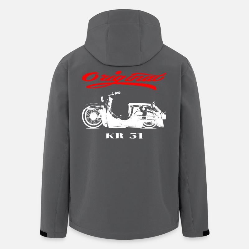 Simson Schwalbe DDR Moped - Recycelte Männer Softshell-Jacke von Stanley/Stella - Anthrazit