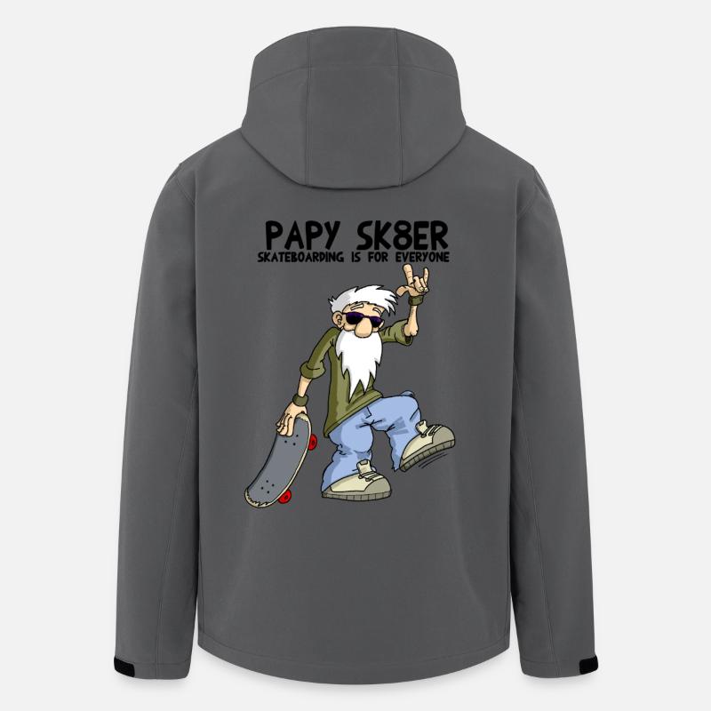 Opa SK8er - Recycelte Männer Softshell-Jacke von Stanley/Stella - Anthrazit