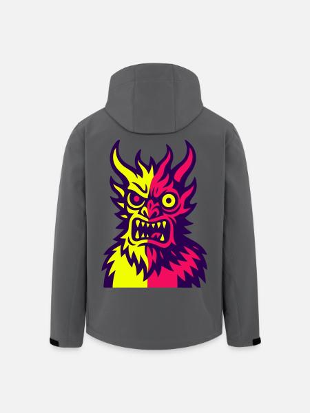 Pop Art Devil's Monster - Men’s Recycled Softshell Jacket by Stanley/Stella - anthracite