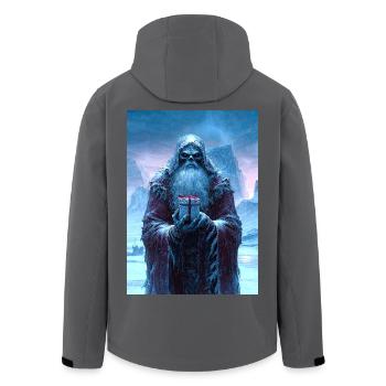 Gruseliger Heiliger mit Geschenk - Recycelte Männer Softshell-Jacke von Stanley/Stella - Anthrazit - Hinten - AI Model Male 185 light (185cm)