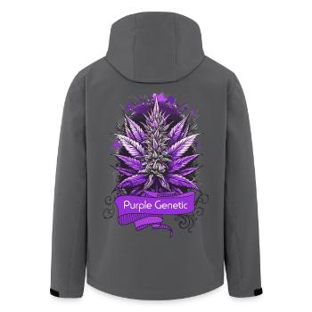 Purple Genetic - Men’s Recycled Softshell Jacket by Stanley/Stella - anthracite - Back - AI Model Male 185 light (185cm)