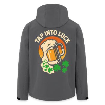 TAP INTO LUCK - Men’s Recycled Softshell Jacket by Stanley/Stella - anthracite - Back - AI Model Male 185 light (185cm)