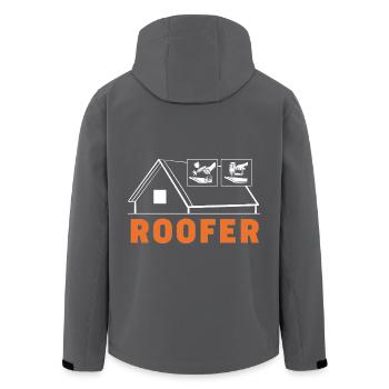 Dachdecker - Recycelte Männer Softshell-Jacke von Stanley/Stella - Anthrazit - Hinten - AI Model Male 185 light (185cm)