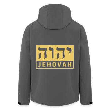 Jude Jüdisch Judentum Yeshua - Recycelte Männer Softshell-Jacke von Stanley/Stella - Anthrazit - Hinten - AI Model Male 185 light (185cm)