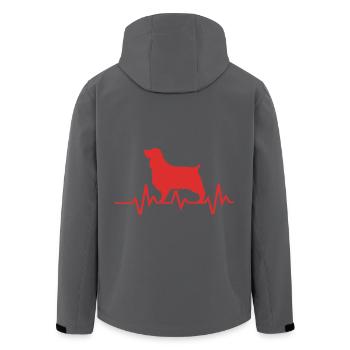 Springer Spaniel - Recycelte Männer Softshell-Jacke von Stanley/Stella - Anthrazit - Hinten - AI Model Male 185 light (185cm)