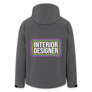 Innenarchitekt Architektur Architekt - Recycelte Männer Softshell-Jacke von Stanley/Stella - Anthrazit - Hinten - AI Model Male 185 light (185cm)