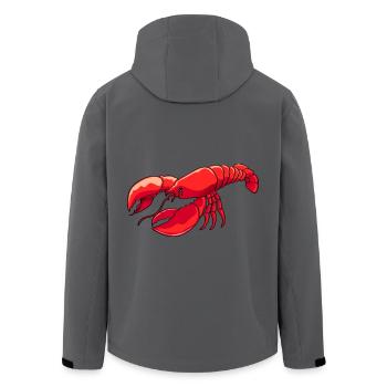 Hummer Meeresfrüchte Lobster Languste - Recycelte Männer Softshell-Jacke von Stanley/Stella - Anthrazit - Hinten - AI Model Male 185 light (185cm)