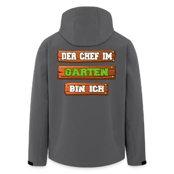 Garten Gartenchef Gartenregeln Kleingarten - Recycelte Männer Softshell-Jacke von Stanley/Stella - Anthrazit - Hinten - AI Model Male 185 light (185cm)