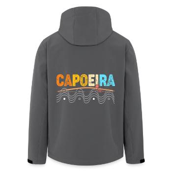 Capoeira - Recycelte Männer Softshell-Jacke von Stanley/Stella - Anthrazit - Hinten - AI Model Male 185 light (185cm)