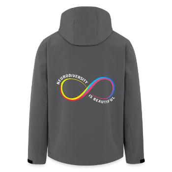 Autismus Gehirn Autist Asperger Neurodiversity - Recycelte Männer Softshell-Jacke von Stanley/Stella - Anthrazit - Hinten - AI Model Male 185 light (185cm)