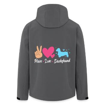Rauhaardackel Dachshund - Recycelte Männer Softshell-Jacke von Stanley/Stella - Anthrazit - Hinten - AI Model Male 185 light (185cm)