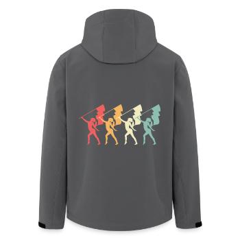 Fasching Fahnenschwingen Fahnenschwenker Karneval - Recycelte Männer Softshell-Jacke von Stanley/Stella - Anthrazit - Hinten - AI Model Male 185 light (185cm)