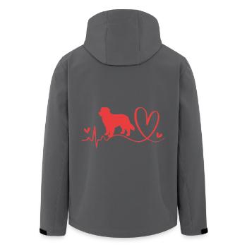 Berner Sennenhund - Recycelte Männer Softshell-Jacke von Stanley/Stella - Anthrazit - Hinten - AI Model Male 185 light (185cm)