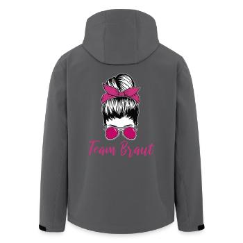 Team Braut - Recycelte Männer Softshell-Jacke von Stanley/Stella - Anthrazit - Hinten - AI Model Male 185 light (185cm)