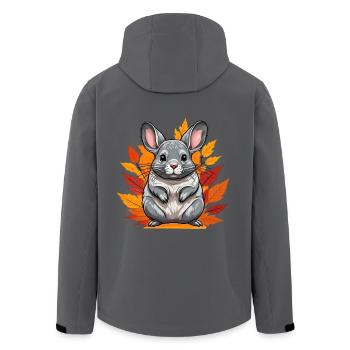 Süßes Herbst-Chinchilla - Recycelte Männer Softshell-Jacke von Stanley/Stella - Anthrazit - Hinten - AI Model Male 185 light (185cm)