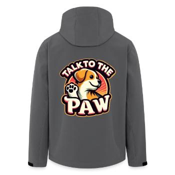 Kleiner Hund Pfote Hundebesitzer Frauchen Niedlich - Recycelte Männer Softshell-Jacke von Stanley/Stella - Anthrazit - Hinten - AI Model Male 185 light (185cm)