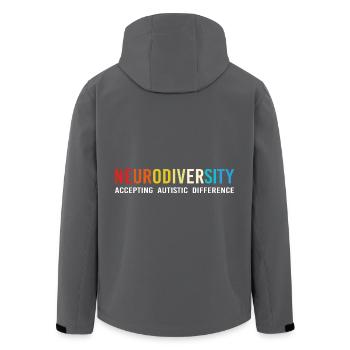 Neurodiversity Autismus Gehirn ADHS Asperger - Recycelte Männer Softshell-Jacke von Stanley/Stella - Anthrazit - Hinten - AI Model Male 185 light (185cm)