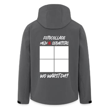 MEiN 18 Geburtstag Wo warst du? - Recycelte Männer Softshell-Jacke von Stanley/Stella - Anthrazit - Hinten - AI Model Male 185 light (185cm)