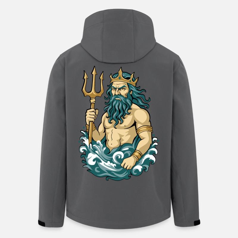 Poséidon - Veste softshell homme en polyester recyclé Stanley/Stella - charbon