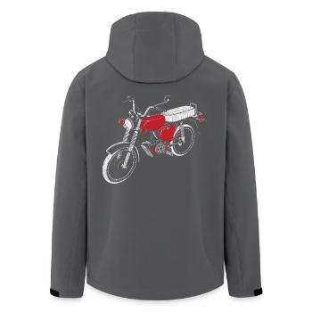 Simson - S50 - S51 - Moped - DDR - Recycelte Männer Softshell-Jacke von Stanley/Stella - Anthrazit - Hinten - AI Model Male 185 light (185cm)