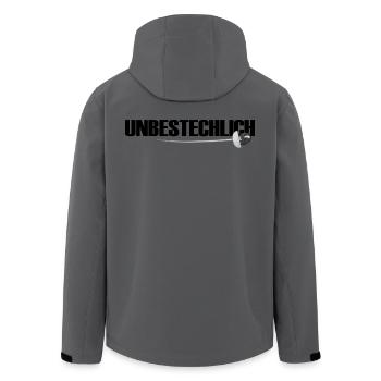 fencing foil epee incorruptible fencer - Men’s Recycled Softshell Jacket by Stanley/Stella - anthracite - Back - AI Model Male 185 light (185cm)