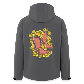 Floristik Florist Blumenhändler Blumenstrauß - Recycelte Männer Softshell-Jacke von Stanley/Stella - Anthrazit - Hinten - AI Model Male 185 light (185cm)
