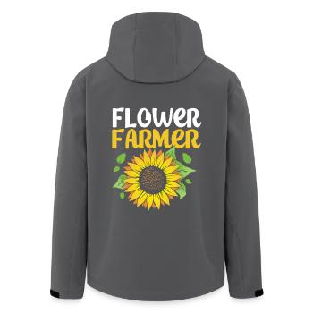 Floristik Florist Blumenhändler Blumenstrauß - Recycelte Männer Softshell-Jacke von Stanley/Stella - Anthrazit - Hinten - AI Model Male 185 light (185cm)