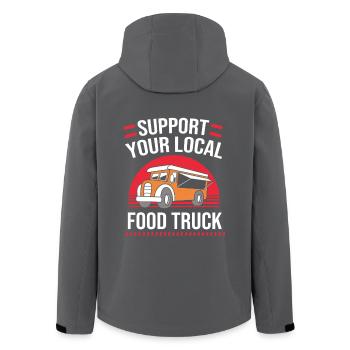 Imbiss Food Truck - Recycelte Männer Softshell-Jacke von Stanley/Stella - Anthrazit - Hinten - AI Model Male 185 light (185cm)