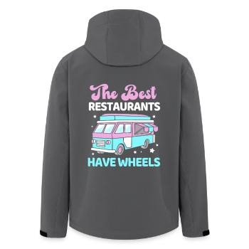 Imbiss Food Truck - Recycelte Männer Softshell-Jacke von Stanley/Stella - Anthrazit - Hinten - AI Model Male 185 light (185cm)
