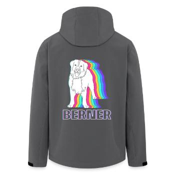 Berner Sennenhund - Recycelte Männer Softshell-Jacke von Stanley/Stella - Anthrazit - Hinten - AI Model Male 185 light (185cm)
