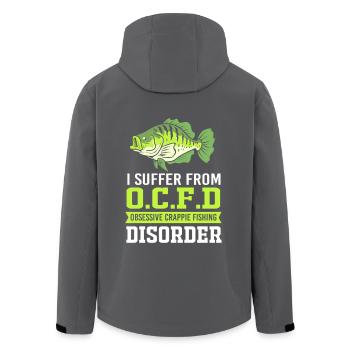 Crappie Fisch Barsch Sonnenbarsch - Recycelte Männer Softshell-Jacke von Stanley/Stella - Anthrazit - Hinten - AI Model Male 185 light (185cm)