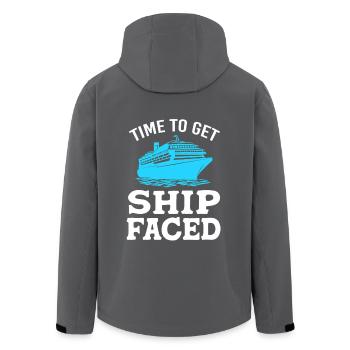 Kreuzfahrt Kreuzfahrtschiff - Recycelte Männer Softshell-Jacke von Stanley/Stella - Anthrazit - Hinten - AI Model Male 185 light (185cm)