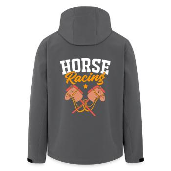 Hobby Horse Hobby Horsing Hobbyhorsing - Recycelte Männer Softshell-Jacke von Stanley/Stella - Anthrazit - Hinten - AI Model Male 185 light (185cm)
