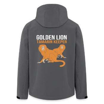 Tamarin Affe Affen Affenähnlich Affengesicht - Recycelte Männer Softshell-Jacke von Stanley/Stella - Anthrazit - Hinten - AI Model Male 185 light (185cm)
