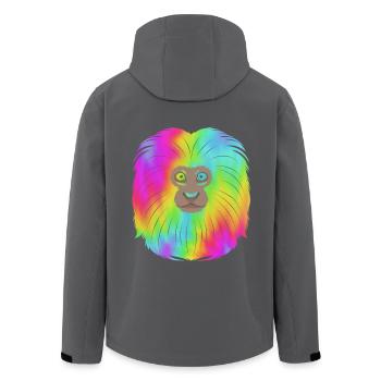 Tamarin Affe Affen Affenähnlich Affengesicht - Recycelte Männer Softshell-Jacke von Stanley/Stella - Anthrazit - Hinten - AI Model Male 185 light (185cm)