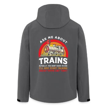 Modelleisenbahn Modellbau Modellbauer - Recycelte Männer Softshell-Jacke von Stanley/Stella - Anthrazit - Hinten - AI Model Male 185 light (185cm)