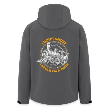 Modelleisenbahn Modellbau Modellbauer - Recycelte Männer Softshell-Jacke von Stanley/Stella - Anthrazit - Hinten - AI Model Male 185 light (185cm)
