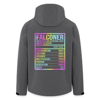 Falke Falknerei Chirp - Recycelte Männer Softshell-Jacke von Stanley/Stella - Anthrazit - Hinten - AI Model Male 185 light (185cm)
