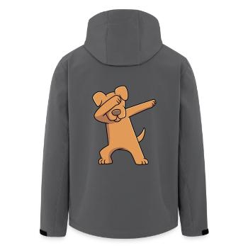 Deutsche Dogge - Recycelte Männer Softshell-Jacke von Stanley/Stella - Anthrazit - Hinten - AI Model Male 185 light (185cm)
