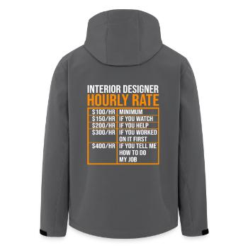 Innenarchitekt Architektur Architekt - Recycelte Männer Softshell-Jacke von Stanley/Stella - Anthrazit - Hinten - AI Model Male 185 light (185cm)