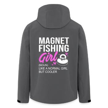 Magnet Angeln Angler Magnetangeln - Recycelte Männer Softshell-Jacke von Stanley/Stella - Anthrazit - Hinten - AI Model Male 185 light (185cm)