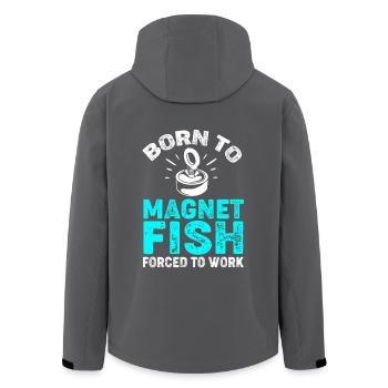 Magnet Angeln Angler Magnetangeln - Recycelte Männer Softshell-Jacke von Stanley/Stella - Anthrazit - Hinten - AI Model Male 185 light (185cm)