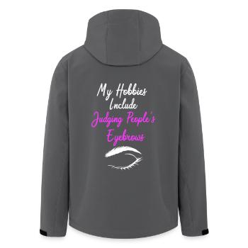 Kosmetik Kosmetikerin Microblading Make-up - Recycelte Männer Softshell-Jacke von Stanley/Stella - Anthrazit - Hinten - AI Model Male 185 light (185cm)