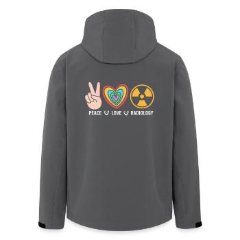 Radiologie Nuklear Atom Nuklearmedizin - Recycelte Männer Softshell-Jacke von Stanley/Stella - Anthrazit - Hinten - AI Model Male 185 light (185cm)