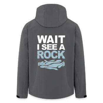 Geologie Archäologie - Recycelte Männer Softshell-Jacke von Stanley/Stella - Anthrazit - Hinten - AI Model Male 185 light (185cm)