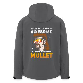 Mullet Haarschnitt Vokuhila - Recycelte Männer Softshell-Jacke von Stanley/Stella - Anthrazit - Hinten - AI Model Male 185 light (185cm)