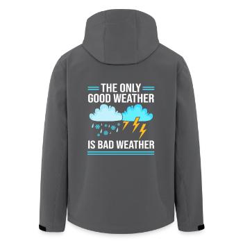 Meteorologie Meteorologe Wetter - Recycelte Männer Softshell-Jacke von Stanley/Stella - Anthrazit - Hinten - AI Model Male 185 light (185cm)