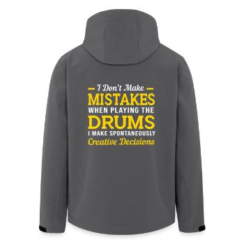 Schlagzeug Schlagzeuger Drumsticks - Recycelte Männer Softshell-Jacke von Stanley/Stella - Anthrazit - Hinten - AI Model Male 185 light (185cm)